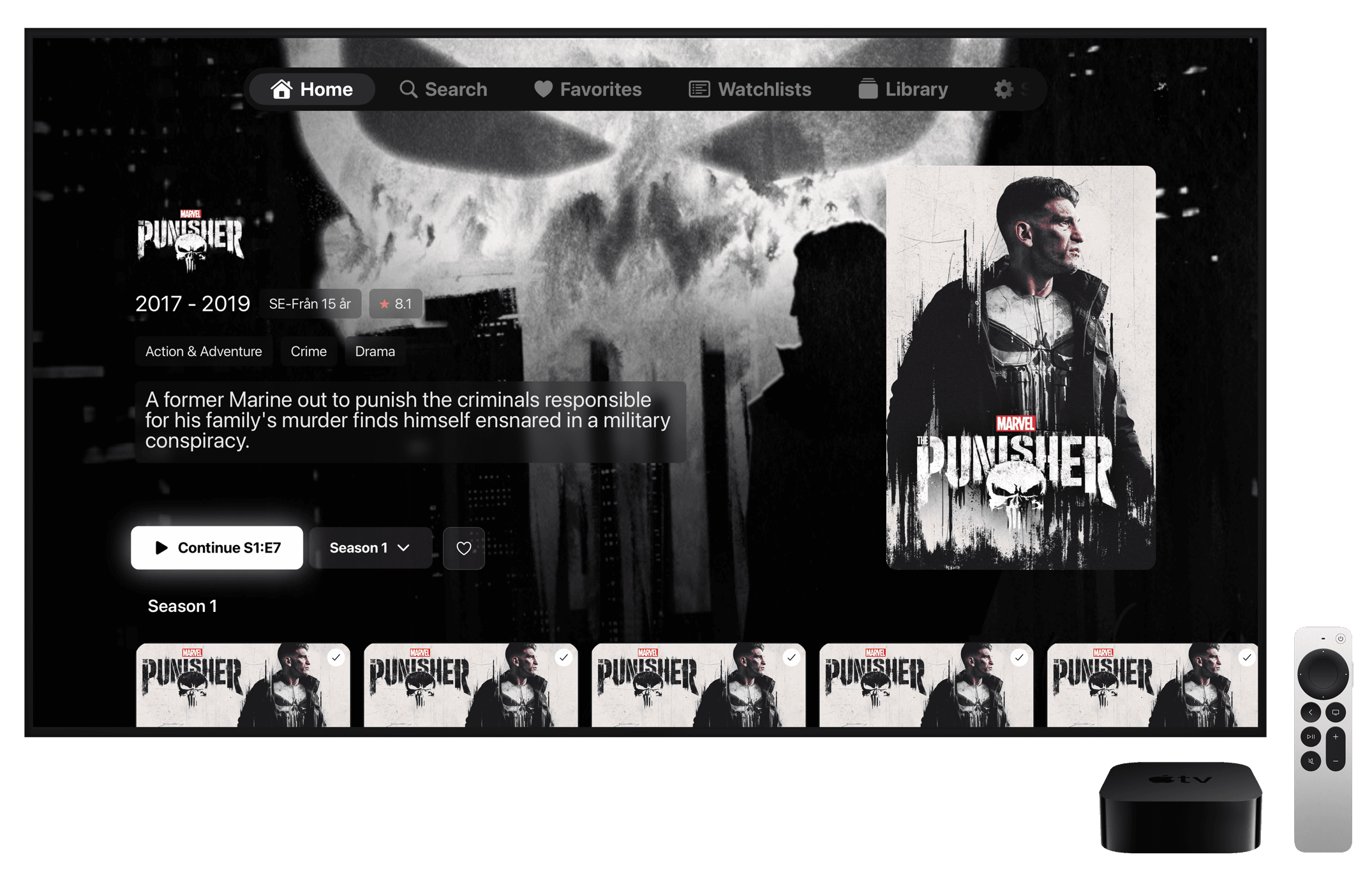 Apple TV screenshot: Series Details