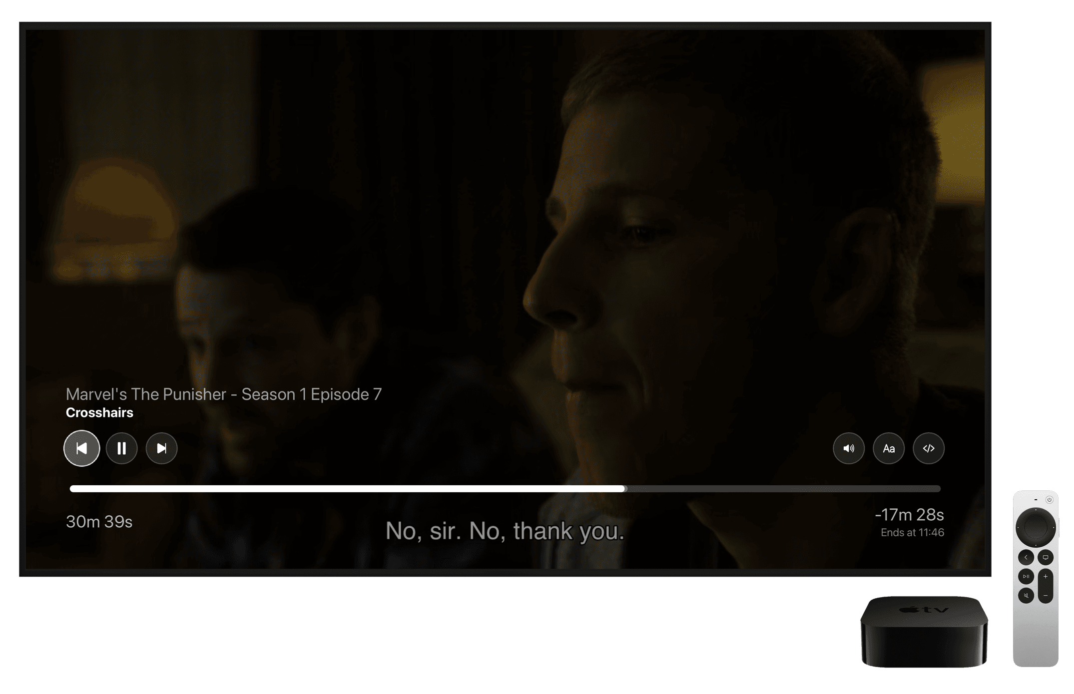 Apple TV screenshot: Player